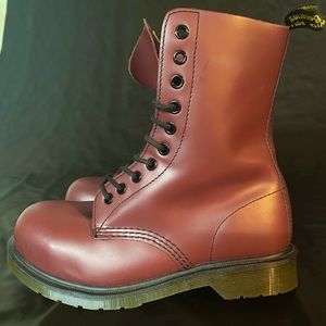 New Dr. Martens 1919 10 Eye Cherry Boots